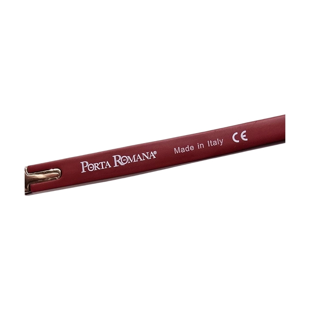 Porta Romana Red WOOD Eyeglasses with Case - Picture 6 of 8
